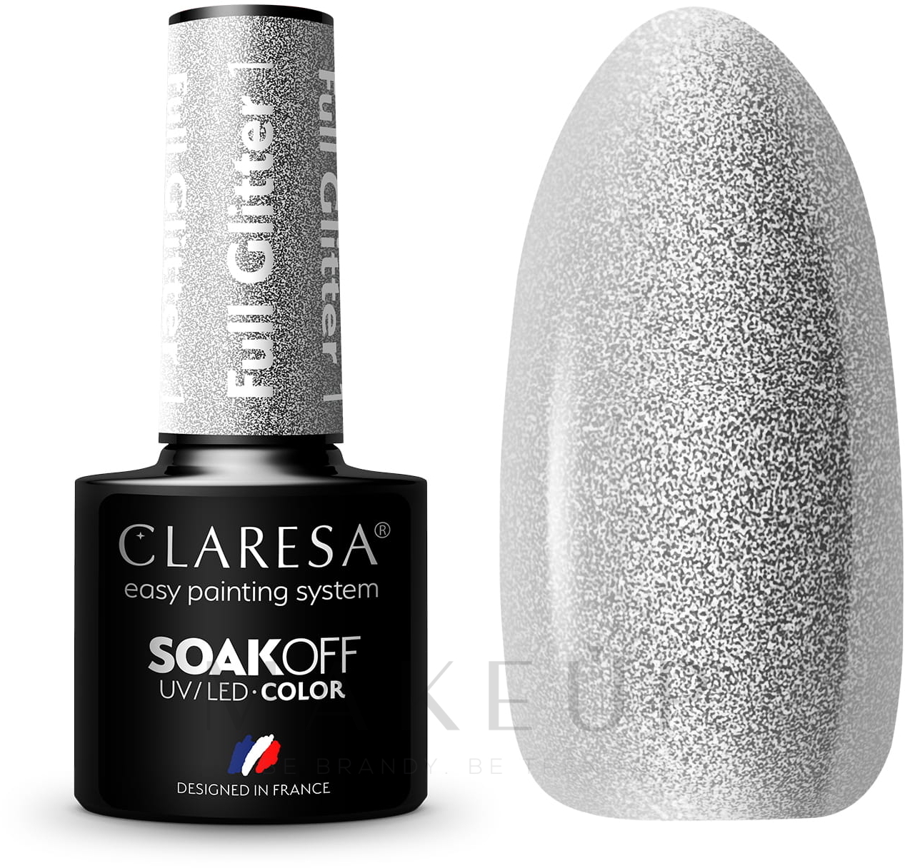 Gellack für Nägel - Claresa Full Glitter SoakOff UV/LED Color  — Bild 1
