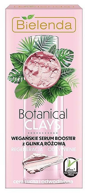 Regenerierender Serum-Booster mit rosa Ton für trockene und dehydrierte Gesichtshaut - Bielenda Botanical Clays Vegan Serum Booster Pink Clay — Bild N1