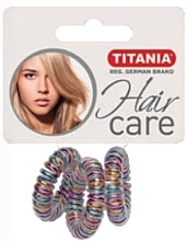 Düfte, Parfümerie und Kosmetik Spiral-Haargummi Anti Ziep transparent mehrfarbig 3 St. Durchmesser 3,5 cm - Titania