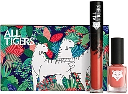 Düfte, Parfümerie und Kosmetik All Tigers Natural & Vegan Lips And Nails Gift Set (Lippenstift 8ml + Nagellack 11ml) - Set