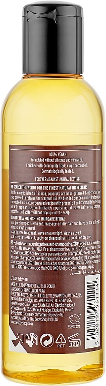 Nährendes Haaröl mit Kokosnuss für normales bis trockenes Haar - The Body Shop Brilliantly Nourishing Pre-Shampoo Coconut Hair Oil — Bild N2