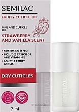 Nagelhautöl Erdbeere und Vanille - Semilac Fruity Cuticle Oil Strawberry & Vanilla Scent  — Bild N2