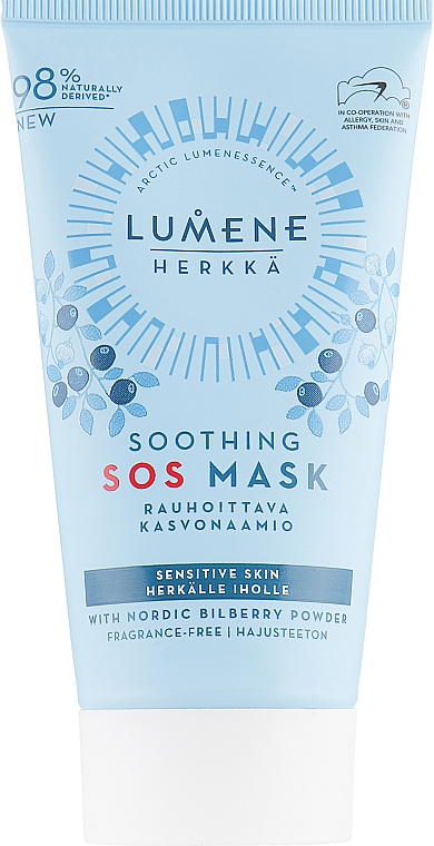 Beruhigende SOS Gesichtsmaske mit nordischem Heidelbeerpulver - Lumene Herkka Shoothing Sos Mask — Bild N1