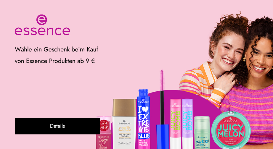 Wähle ein Geschenk beim Kauf von Essence Produkten ab 9 €