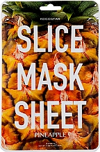 Düfte, Parfümerie und Kosmetik Tuchmaske für das Gesicht mit Ananas - Kocostar Slice Mask Sheet Pineapple