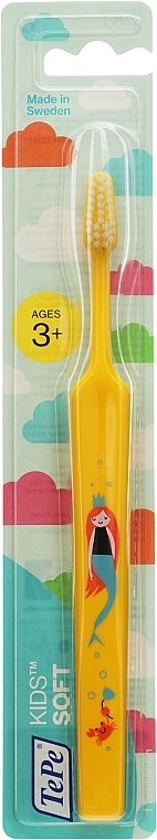 Kinderzahnbürste weich ab 3 Jahren gelb - TePe Kids Extra Soft — Bild N2