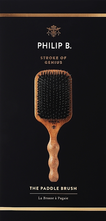 Haarbürste mit Natur- und Nylonborsten - Philip B Paddle Hair Brush — Bild N1