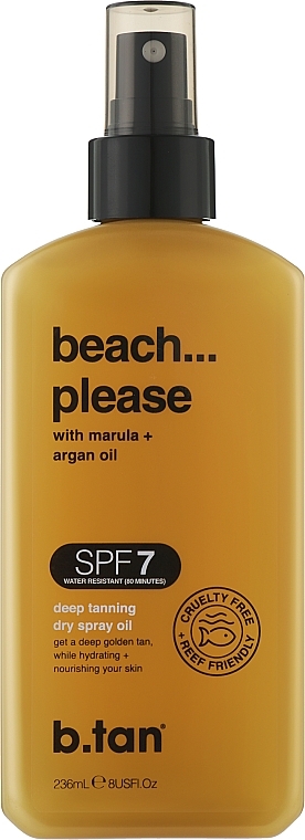 Bräunungsöl mit SPF 7 Beach Please - B.tan Tanning Oil — Bild N1