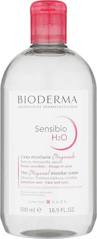 Mildes beruhigendes Mizellen-Reinigungswasser zum Abschminken für empfindliche und allergische Haut - Bioderma Sensibio H2O Micellaire Solution — Bild N3