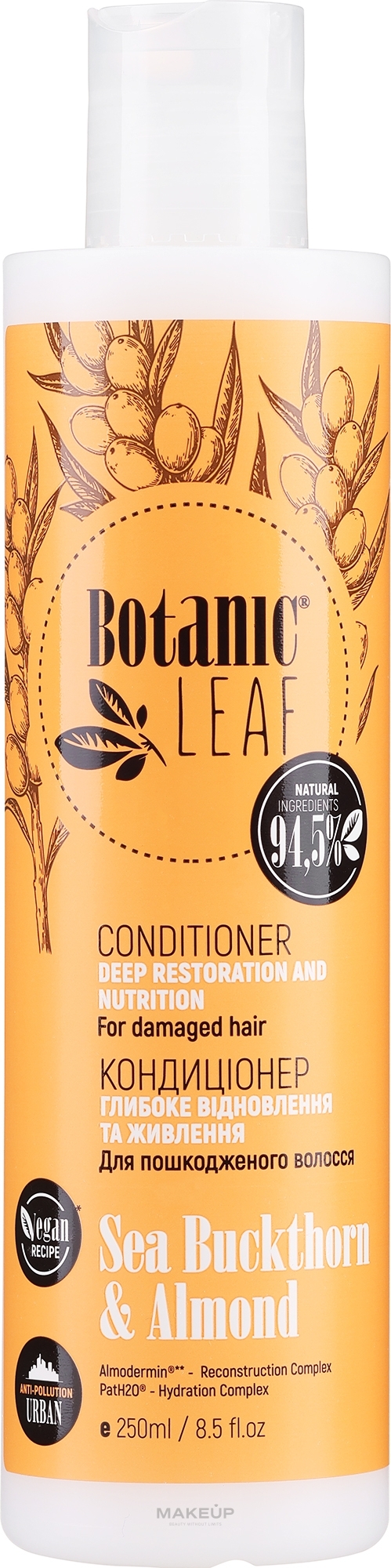 Conditioner mit Sanddornöl und Mandel für geschädigtes Haar - Botanic Leaf — Bild 250 ml