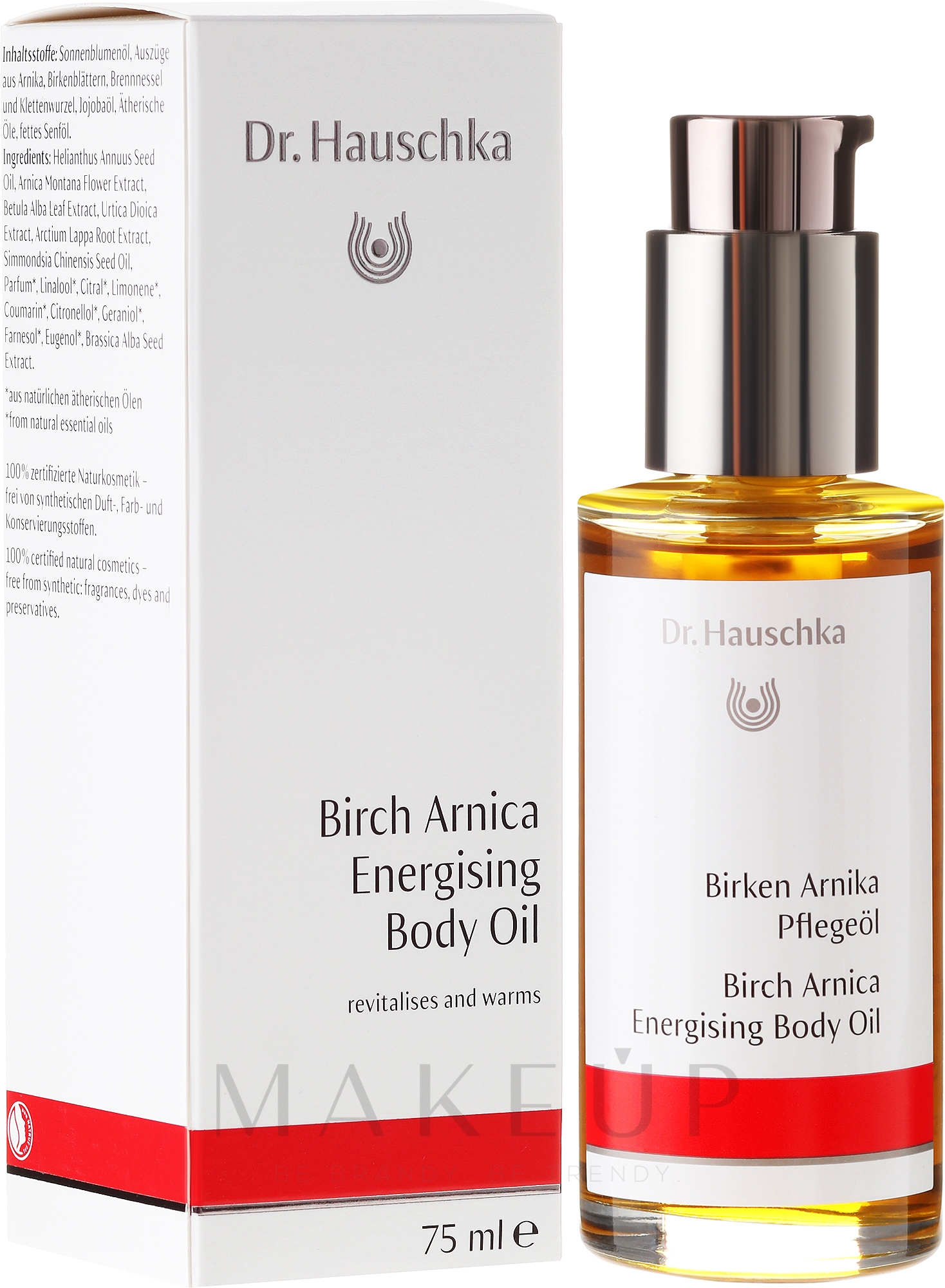 Energisirendes und erwärmendes Körperöl mit Arnika - Dr. Hauschka Birch Arnica Energising Body Oil — Bild 75 ml