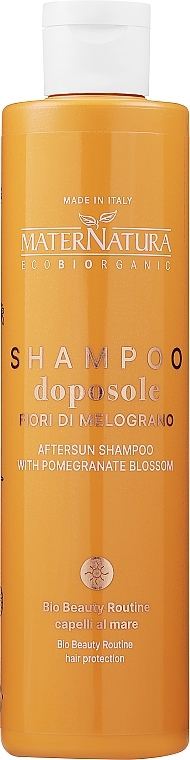 Revitalisierendes Shampoo für trockenes und sonnengeschädigtes Haar - MaterNatura Aftersun Shampoo With Pomegranate Blossom — Bild N1