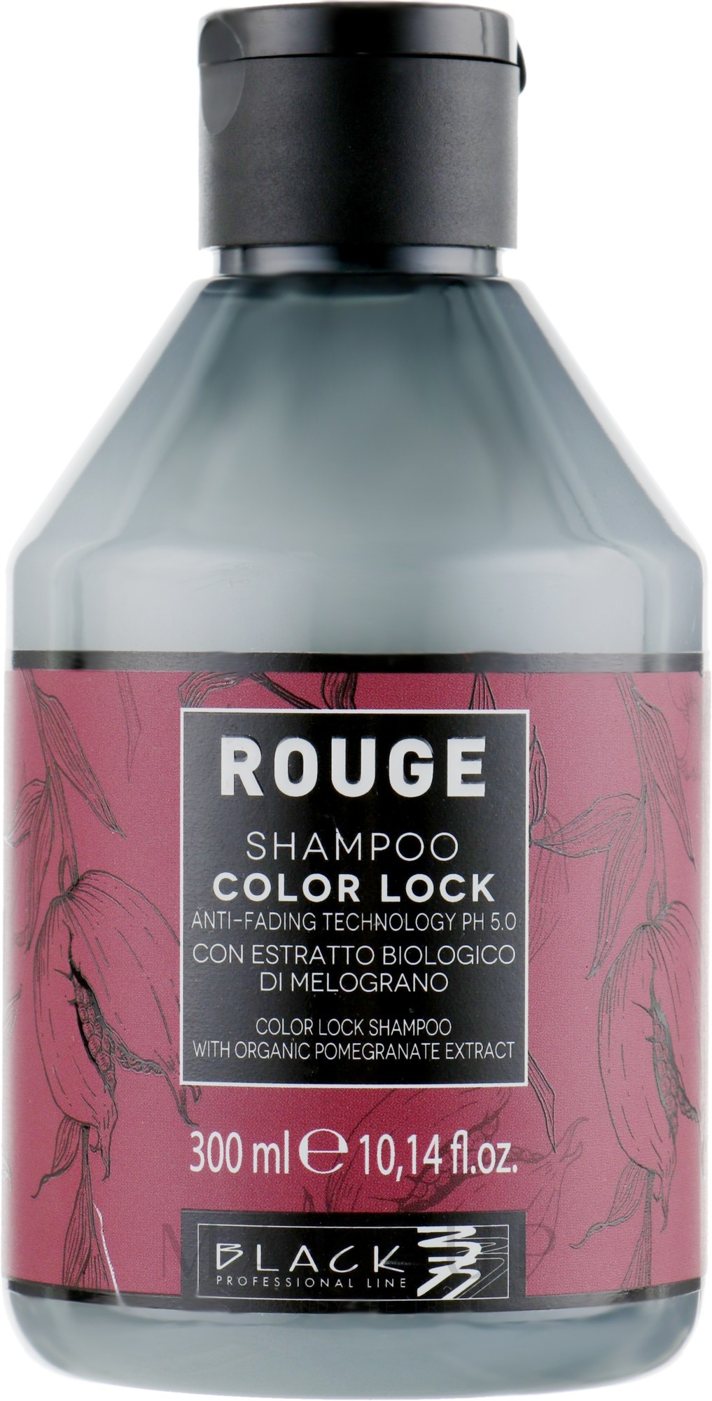 Farbschützendes Shampoo mit Granatapfel-Extrakt für gefärbtes Haar - Black Professional Line Rouge Color Lock Shampoo — Bild 300 ml