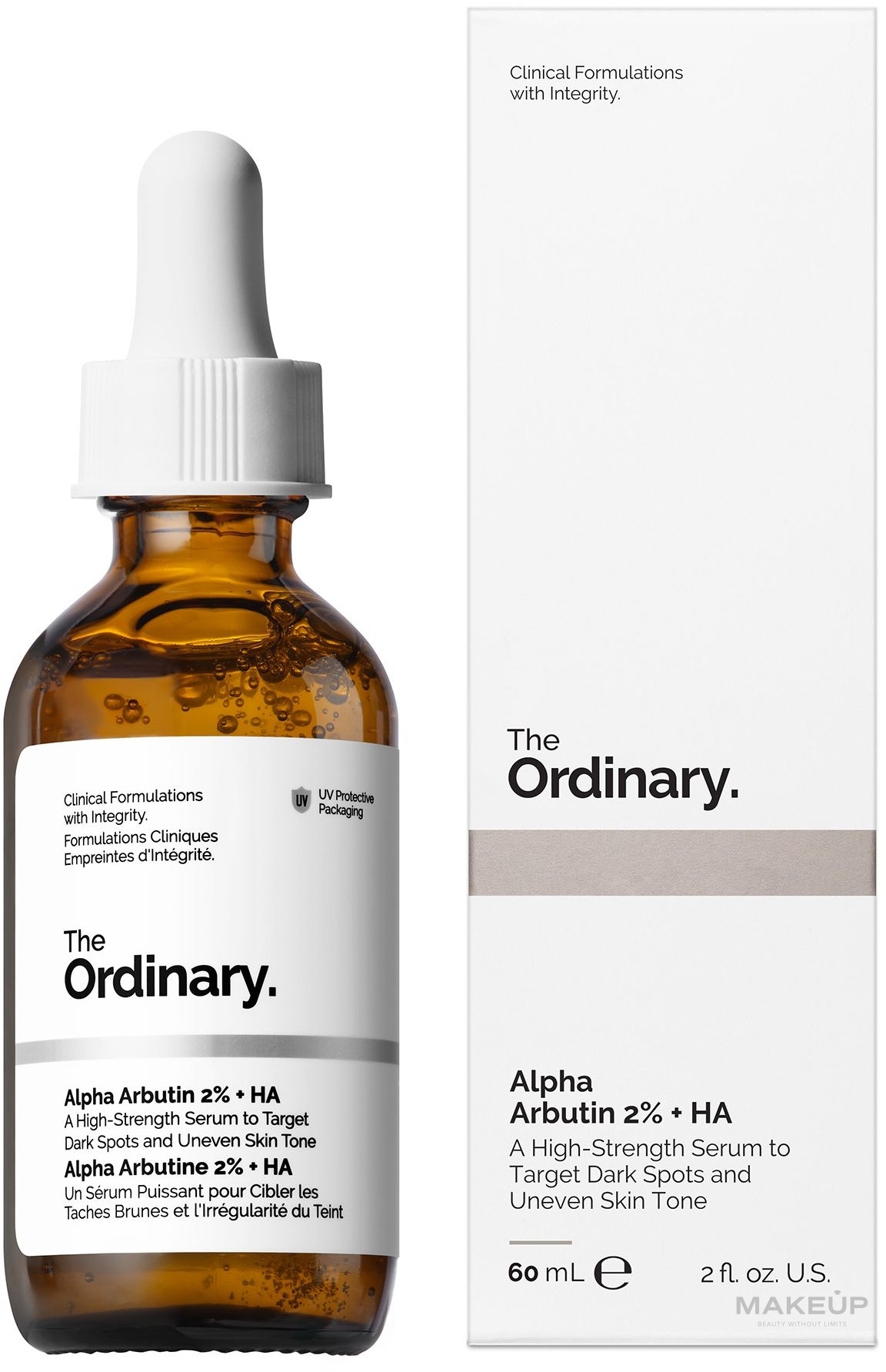 Hochwirksames aufhellendes Serum zur Minimierung von dunklen Flecken - The Ordinary Alpha Arbutin 2% + HA  — Bild 60 ml