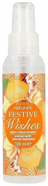 Erfrischendes Körperlotion-Spray mit Zitrusduft - Avon Naturals Festive Wishes Sweet Citrus Sparkle — Bild N1