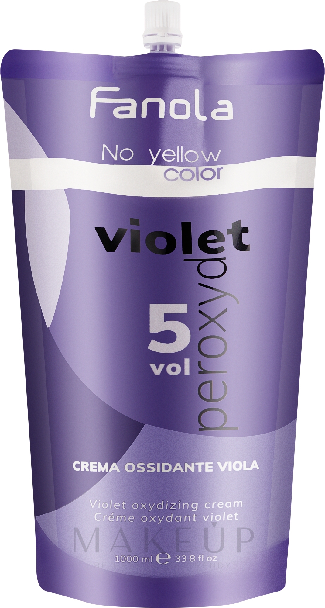 Violettes Creme-Oxidationsmittel gegen Gelbstich 1,5% - Fanola No Yellow Purple Oxidizing Cream (5 Vol) — Bild 1000 ml