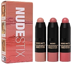 Set - Nudestix Mini Pink Nude Blush Kit (blush/3x1.8g)	 — Bild N2