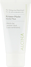 Porenverfeinernde Kräuter-Gesichtsmaske mit Pflanzenextrakten für fettige bis Mischhaut - Alcina Herbal Mask — Foto N3
