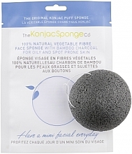 100% Natürlicher Konjac-Schwamm für fettige Gesichtshaut mit Bambuskohle - The Konjac Sponge Company Facial Puff Konjac Sponge Bamboo Charcoal — Bild N1