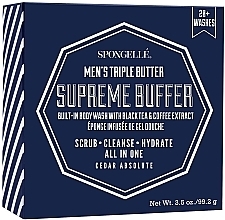 Düfte, Parfümerie und Kosmetik Wiederverwendbarer Duschschwamm aus Schaumstoff für Herren - Spongelle Men's Cedar Absolute Supreme Buffer