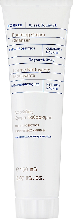 Creme-Waschschaum mit Probiotika - Korres Greek Yoghurt Foaming Cream Cleanser Pre+ Probiotics — Bild N1