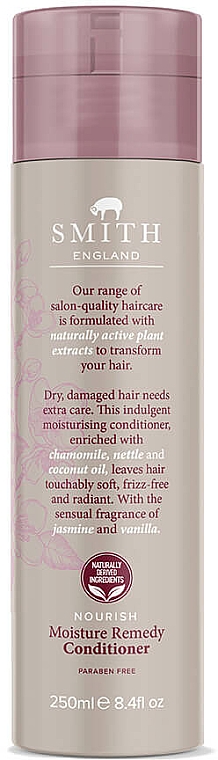 Pflegende Haarspülung mit Kamille, Brennnessel und Kokosöl - Smith England Nourish Moisture Remedy Conditioner — Bild N1