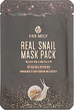 Düfte, Parfümerie und Kosmetik Tuchmaske für das Gesicht mit Schneckenschleim-Extrakt - Pax Moly Real Snail Mask Pack