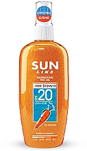 Düfte, Parfümerie und Kosmetik Schnellbräunungsöl mit glänzenden Partikeln - Sun Like Shimmering Oil Deep Tan SPF 20 New Formula