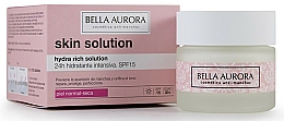 Düfte, Parfümerie und Kosmetik Feuchtigkeitsspendende Gesichtscreme gegen Rötungen SPF 15 - Bella Aurora Crema Hydra Rich Solution 24h