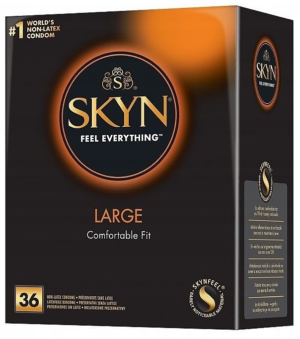 Latexfreie Kondome groß 36 St. - Unimil Skyn Feel Everything Large  — Bild N1