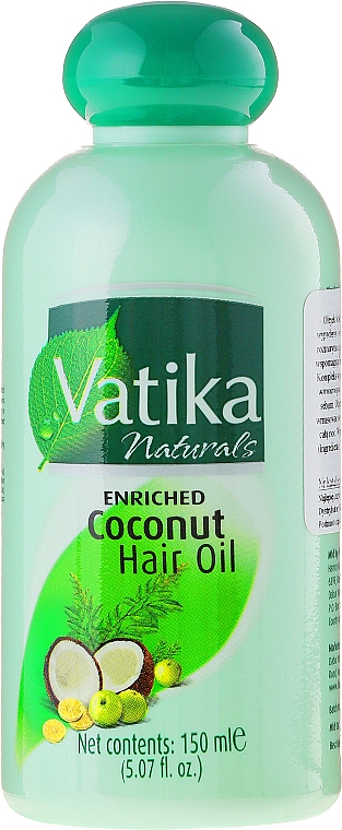 Kokosnuss-Haaröl mit Zitrone, Henna und Amla - Dabur Vatika Enriched Coconut Hair Oil — Bild N1