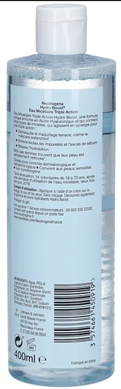 Mizellenwasser - Neutrogena Hydro Boost EAU Micellaire Triple Action — Bild N2