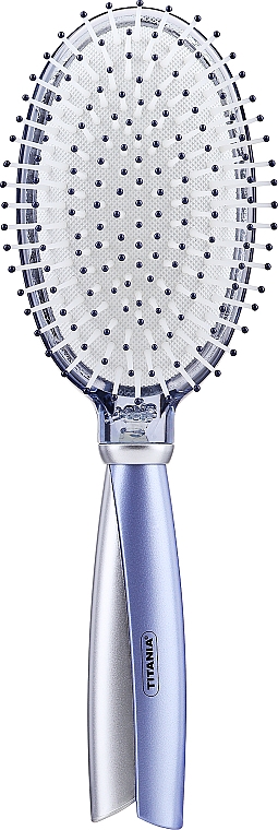 Massage-Haarbürste oval 24.5 cm violett - Titania Salon Professional Cushion Brush — Bild N1