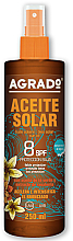 Düfte, Parfümerie und Kosmetik Bräunungsbeschleuniger für den Körper SPF 8 - Agrado Aceite Solar SPF8
