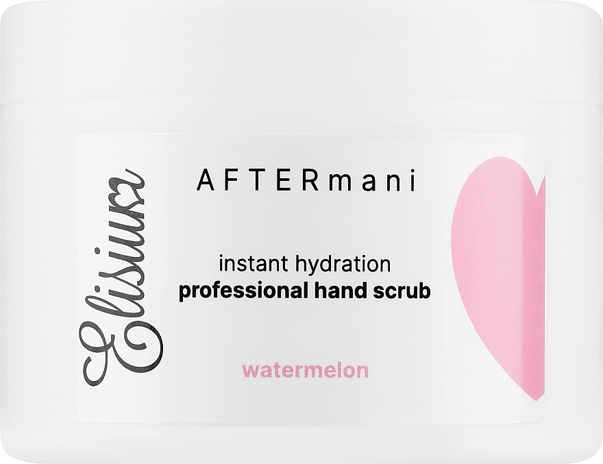 Feuchtigkeitsspendendes Handpeeling mit Wassermelonenaroma - Elisium AFTERmani Instant Hydration Professional Hand Scrub Watermelon  — Bild N2