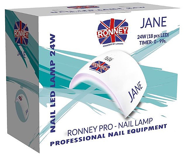 LED-Lampe für Nageldesign weiß - Ronney Profesional Jane Nail LED 24w Lamp — Bild N2