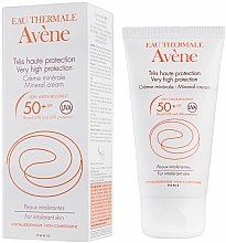 Düfte, Parfümerie und Kosmetik Mineralische Sonnenschutzcreme für überempfindliche Gesichtshaut SPF 50+ - Avene Solaires Mineral Cream SPF 50+