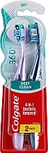 Düfte, Parfümerie und Kosmetik Zahnbürsten weich lila und marineblau - Colgate 360 Whole Mouth Clean Soft 