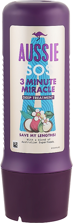 Haarspülung mit Arganöl - Aussie SOS Save My Lengths! 3 Minute Miracle Deer Tratment — Bild N1