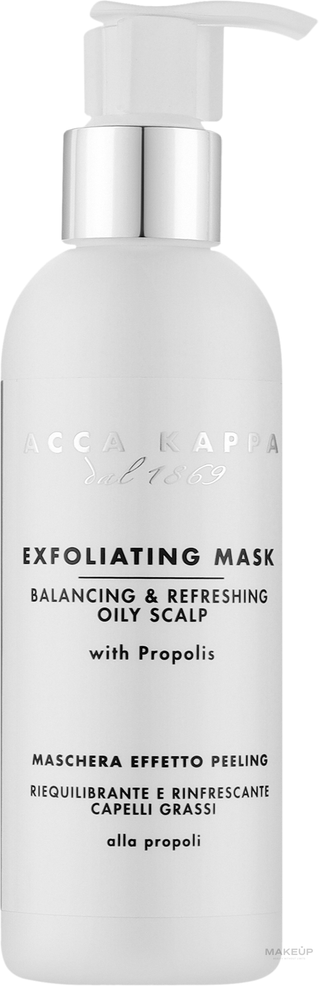 Haarmaske - Acca Kappa Balancing & Refreshing Oily Scalp Exfoliating Mask — Bild 200 ml