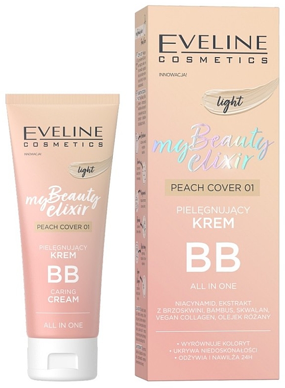 Pflegende BB-Creme - Eveline My Beauty Elixir Peach Cover BB Cream  — Bild N1