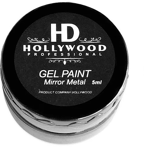 Gelfarbe für Nageldesign - HD Hollywood Gel Paint Mirror Metal — Bild N1