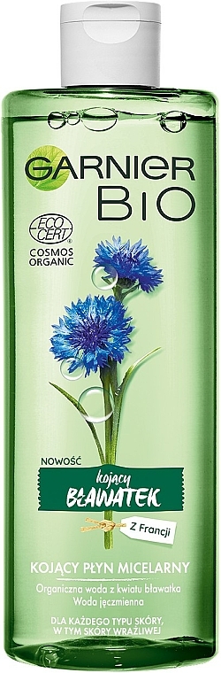 Beruhigendes mizellares Kornblumenwasser für Gesicht - Garnier Bio Soothing Cornflower Micellar Water — Bild N1