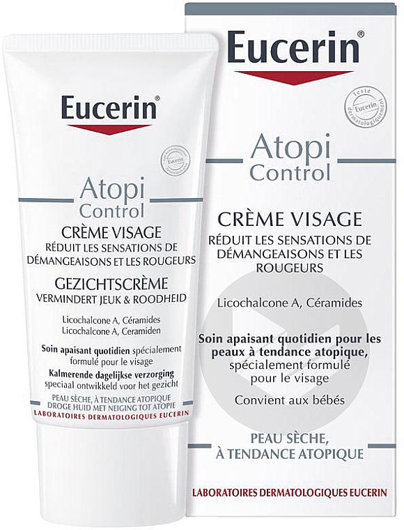 Pflegende Gesichtscreme für trockene und gereizte Haut mit Lakritzextrakt - Eucerin AtopiControl Face Care Cream — Bild N4