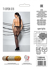 Erotische Strumpfhose mit Ausschnitt Tiopen 016 20 Den black - Passion — Bild N2