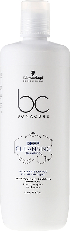 Tiefenreinigendes Shampoo mit Spirulina-Alge und Aktivkohle - Schwarzkopf Professional Bonacure Deep Cleansing Shampoo — Bild N1