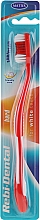 Düfte, Parfümerie und Kosmetik Zahnbürste hart Rebi-Dental M43 rot-weiß - Mattes