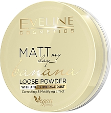 Düfte, Parfümerie und Kosmetik Mattierender loser Reispuder - Eveline Cosmetics Matt My Day Banana Loose Powder With Anti-Shine Rice Dust