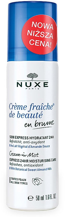 Feuchtigkeitsspendender Express-Sprühnebel für das Gesicht - Nuxe Creme Fraiche De Beaute Cream-In-Mist Express 24h — Bild N2