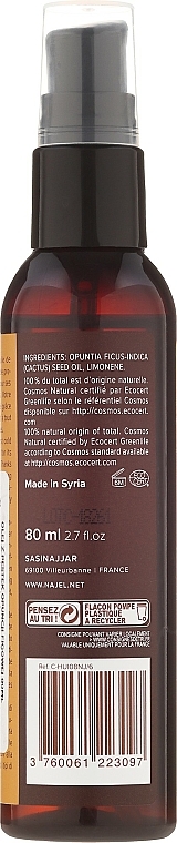 Nährendes Anti-Falten Kaktusfeigenkernöl für Gesicht, Hals und Brust - Najel Cactus Seed Oil — Bild N2